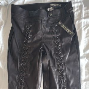 Black leather skinny pants BLANK NYC